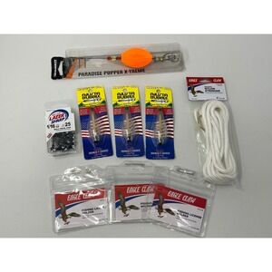 Fishing Tackle Lot Bomber Paradise Popper Ajusta Bubble Eagle Claw Jigs Stringer